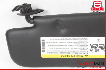 12-17 Fiat 500 Right Passenger Side Sun Visor Mirror Sunvisor Black OEM