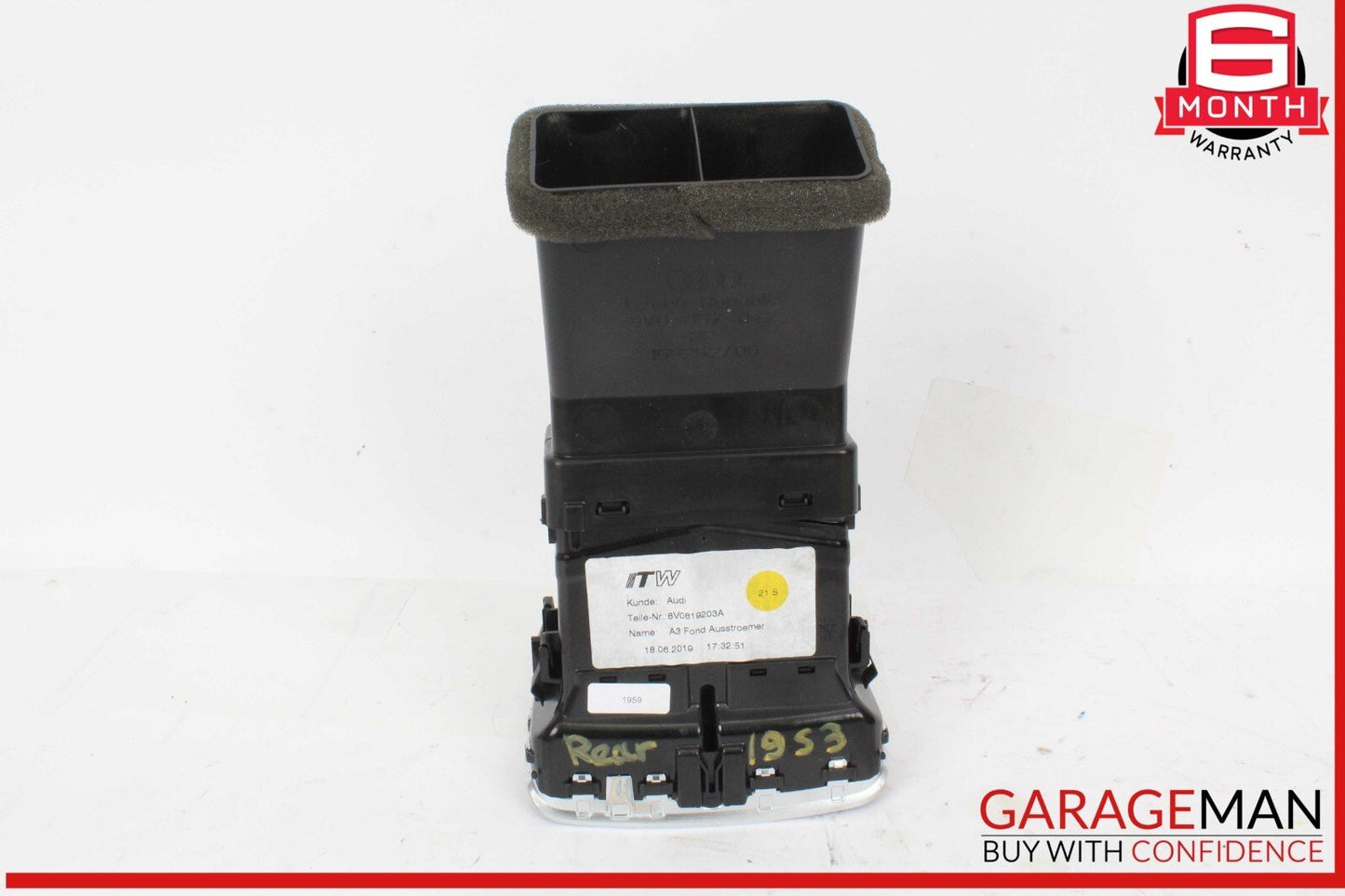 17-20 Audi S3 A3 Rear Center Console AC A/C Heater Air Vent Panel 8V0857042 OEM