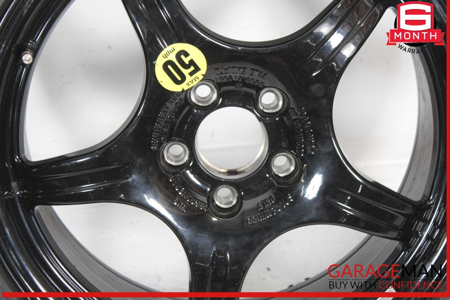 00-06 Mercedes W220 S600 S55 CL65 AMG Emergency Spare Wheel Tire Rim 8Jx18H2 OEM