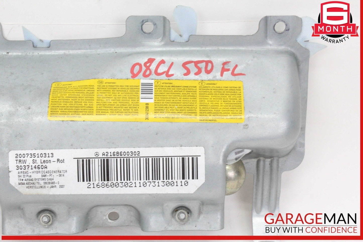 07-14 Mercedes W216 CL550 Front Left Driver Side Dash Knee Airbag Air Bag OEM