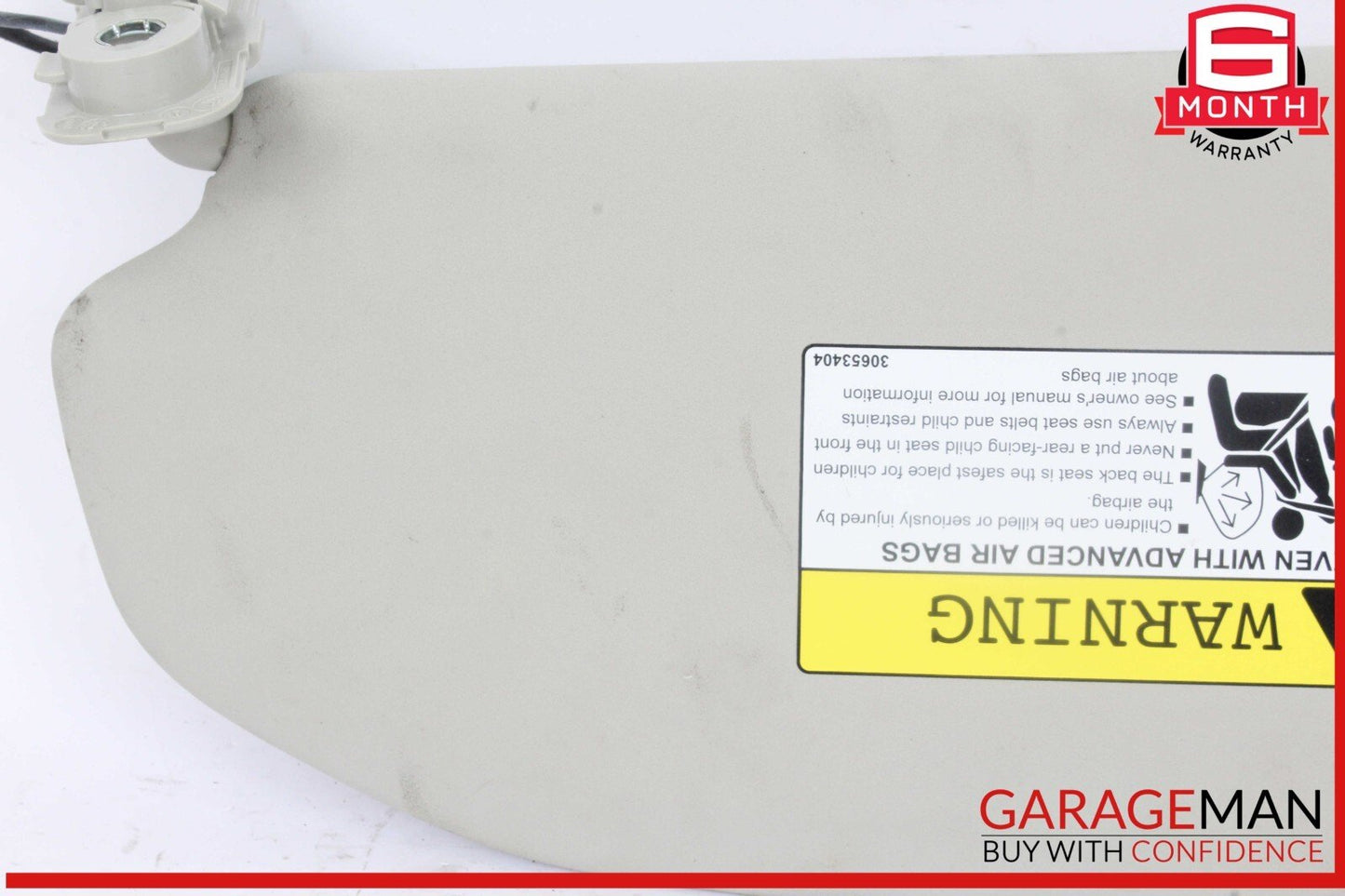 19-25 Volvo XC60 Front Right Passenger Side Sun Visor Sunvisor Gray 30653404 OEM