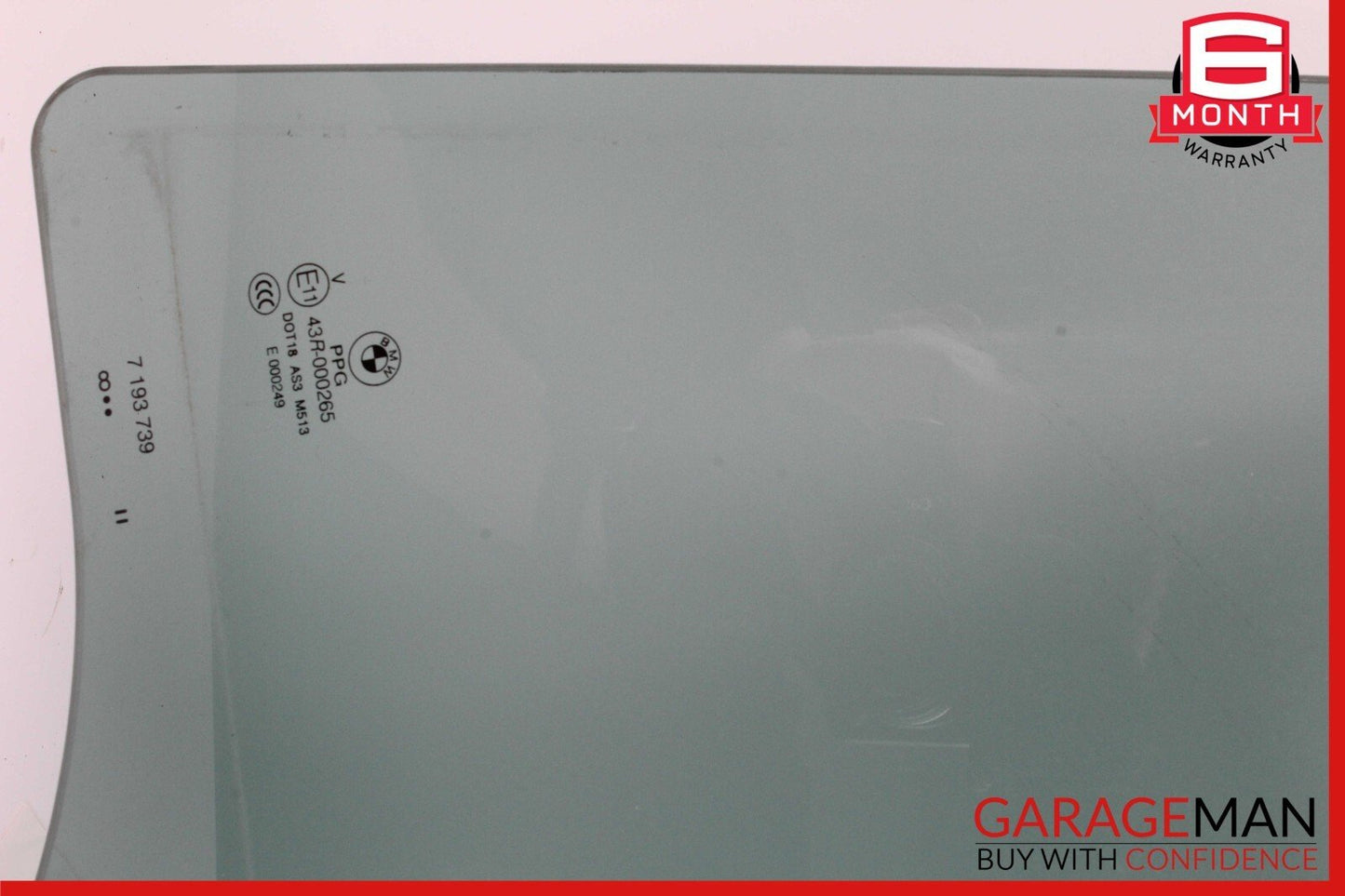 08-14 BMW X6 Rear Left Door Window Glass OEM