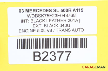 03-08 Mercedes R230 SL500 Front Left Side Door Computer Control Module Unit A115