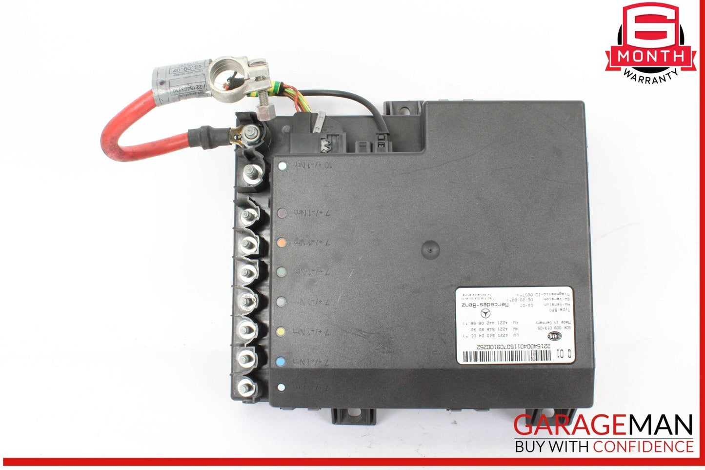 07-14 Mercedes W216 CL550  S550 Electric Power Supply Fuse Box Control Module