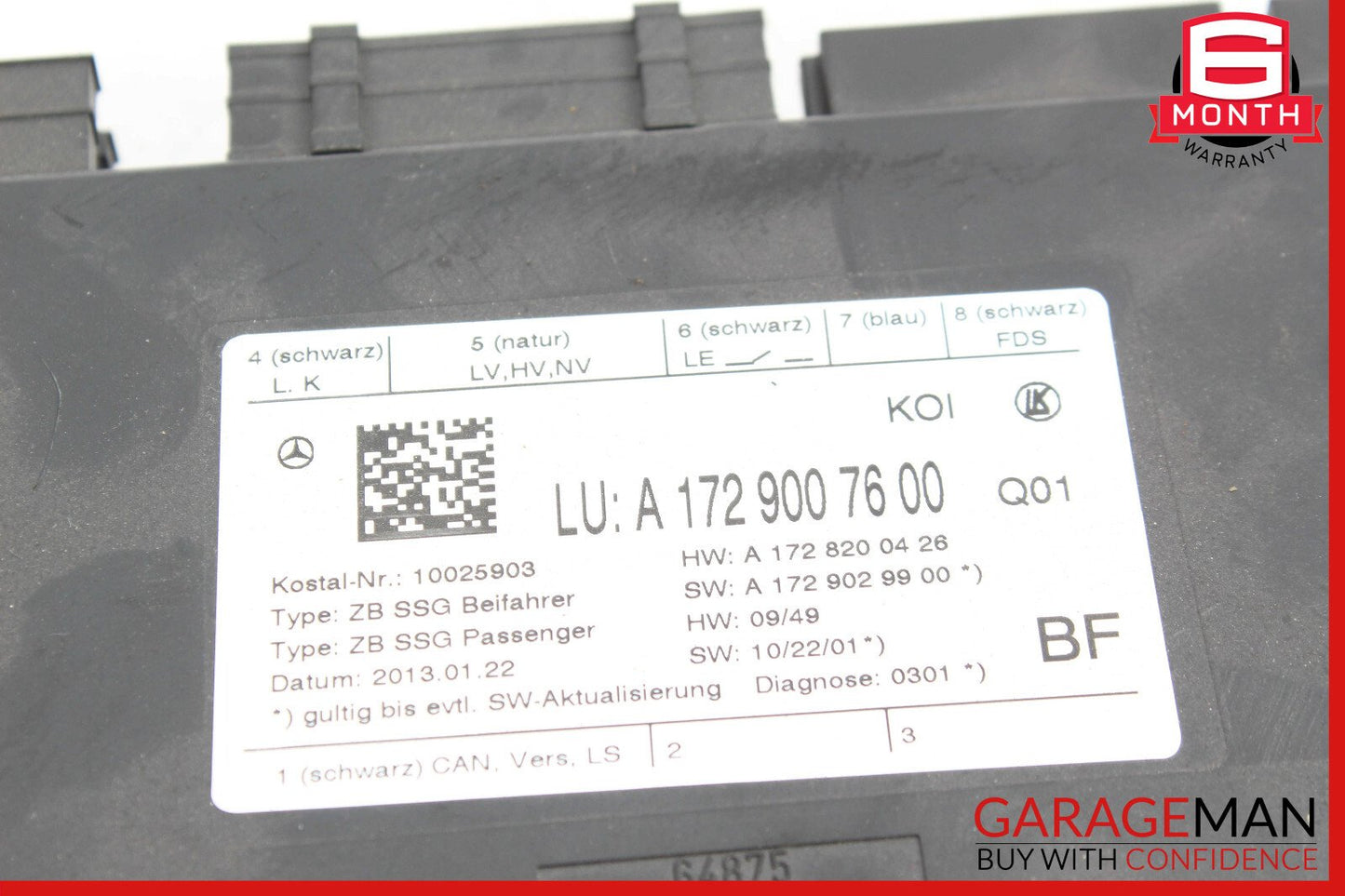 08-20 Mercedes R172 SLK250 E350 C250 Front Right Side Seat Control Module OEM
