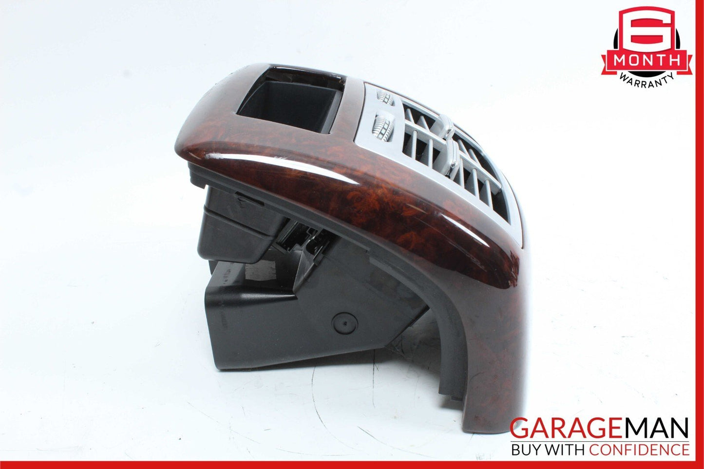 07-13 Mercedes W221 S550 Rear Center Console AC A/C Air Vent Trim Panel Wood OEM
