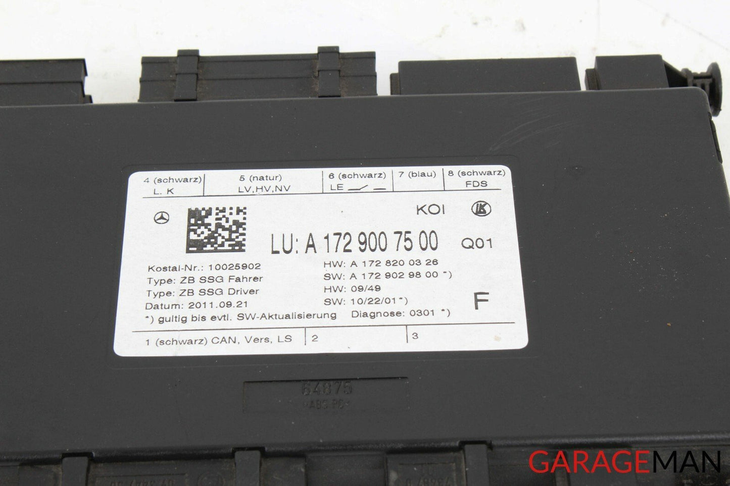 12-14 Mercedes W218 CLS500 Front Left Driver Side Seat Control Module Unit OEM