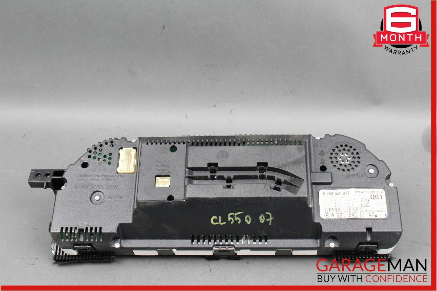 07-10 Mercedes W216 CL550 S550 Instrument Cluster Speedometer 2215406047 OEM