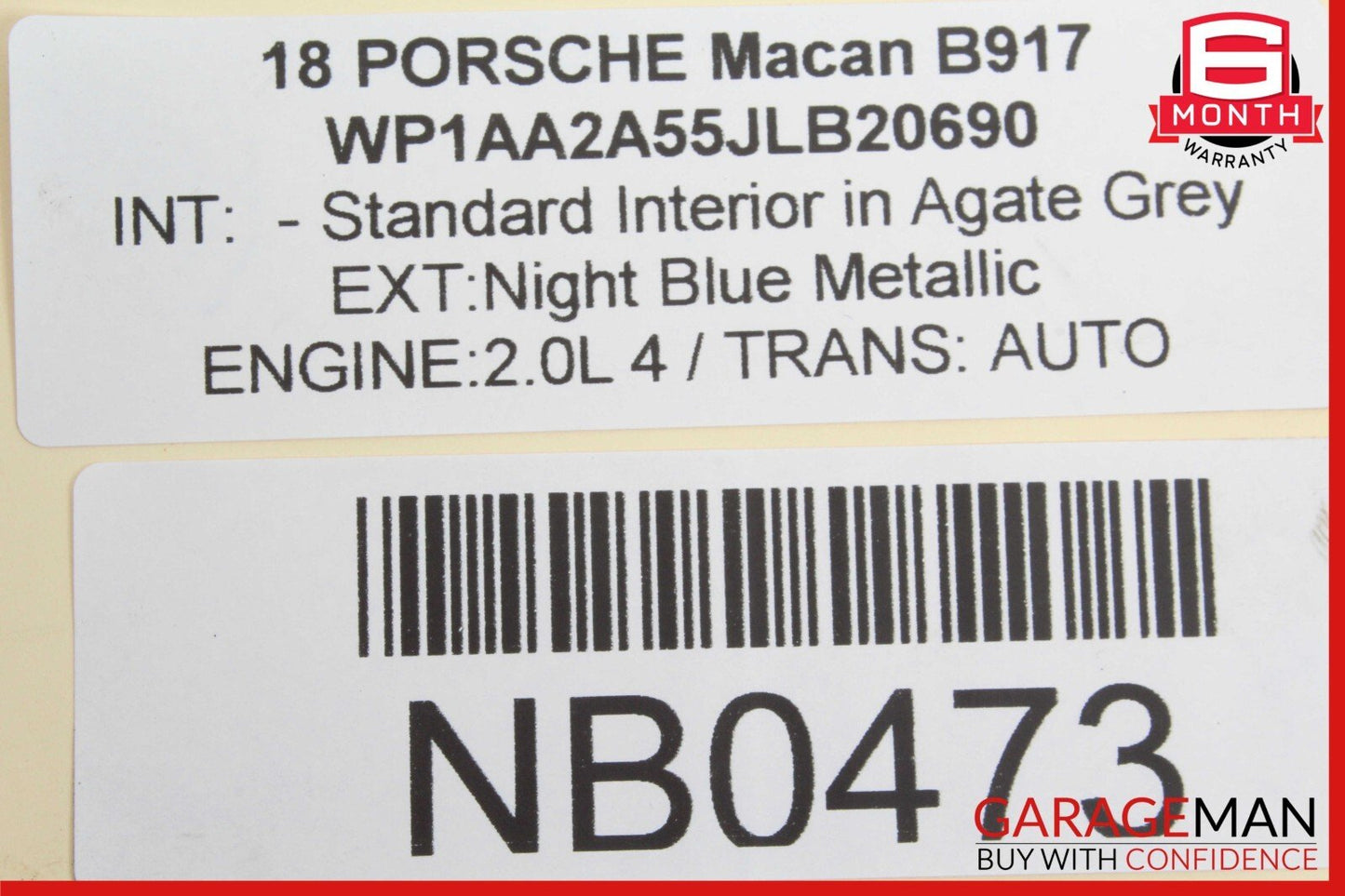 15-24 Porsche Macan 95B Front Right Passenger Side Door Window Regulator Motor