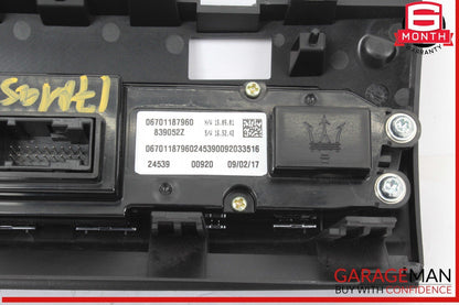 14-17 Maserati Ghibli HVAC Heater AC A/C Climate Control Switch Panel OEM