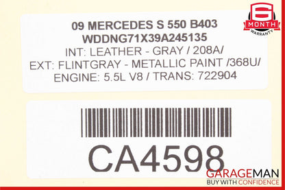 07-14 Mercedes S550 CL550 CL65 AMG Air Suspension Supply Valve Block Module
