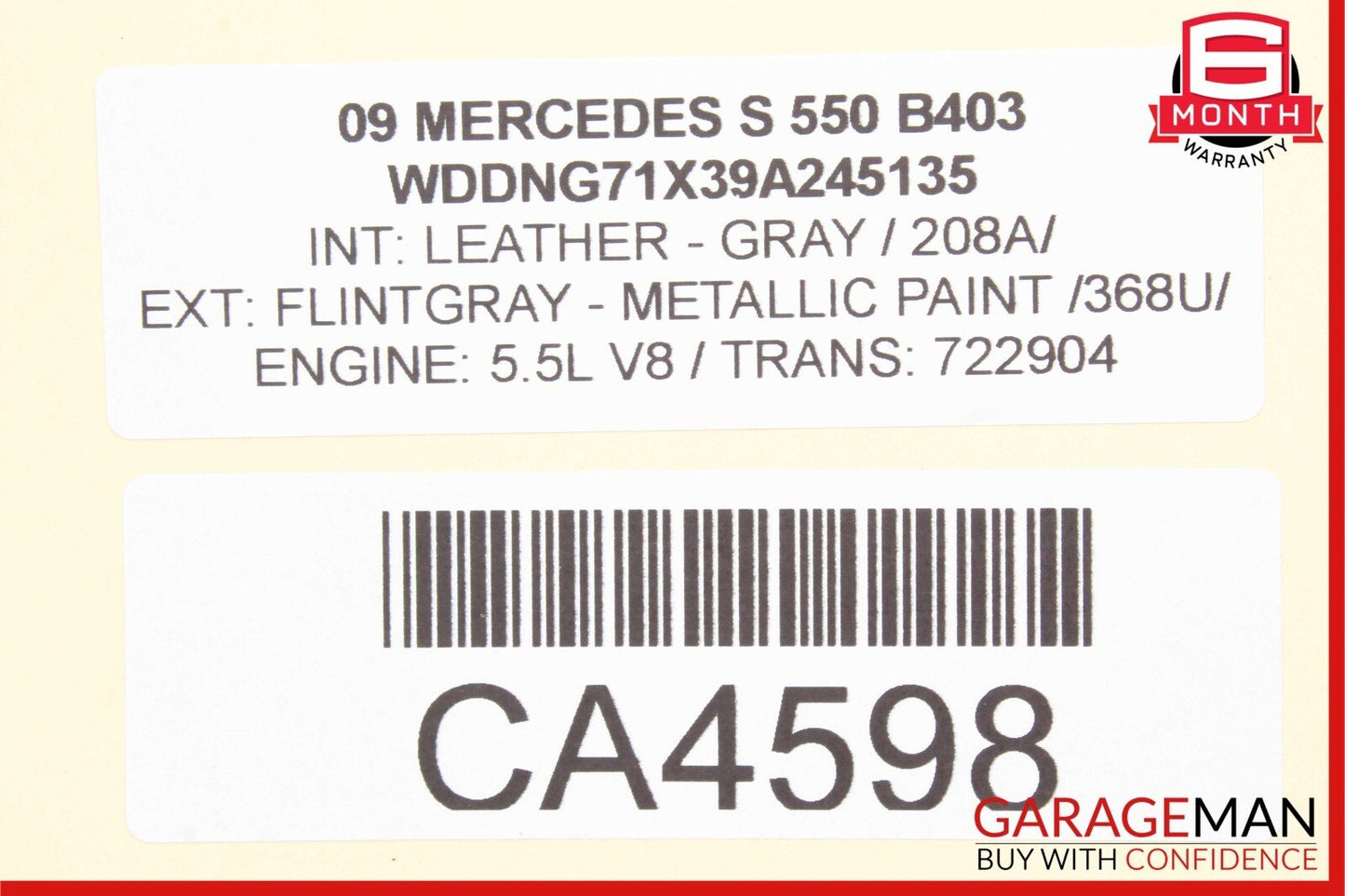 07-14 Mercedes S550 CL550 CL65 AMG Air Suspension Supply Valve Block Module