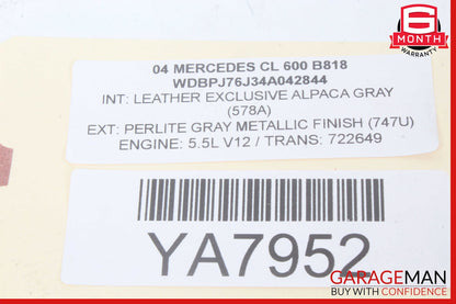 03-06 Mercedes W215 CL600 S600 Communication Control Module 2118700485 OEM