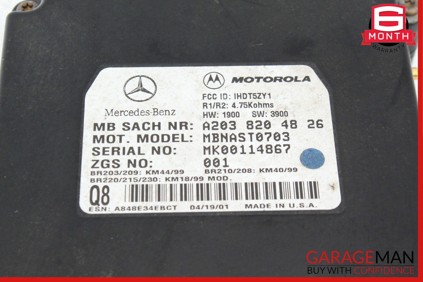 Mercedes CLK430 SL500 C320 S500 Voice Audio Communication Control Module Unit