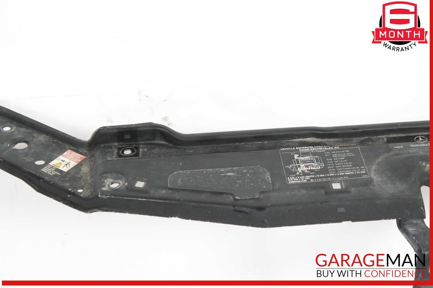 00-06 Mercedes W215 CL500 Top Radiator Core Support Headlight Bracket Frame OEM
