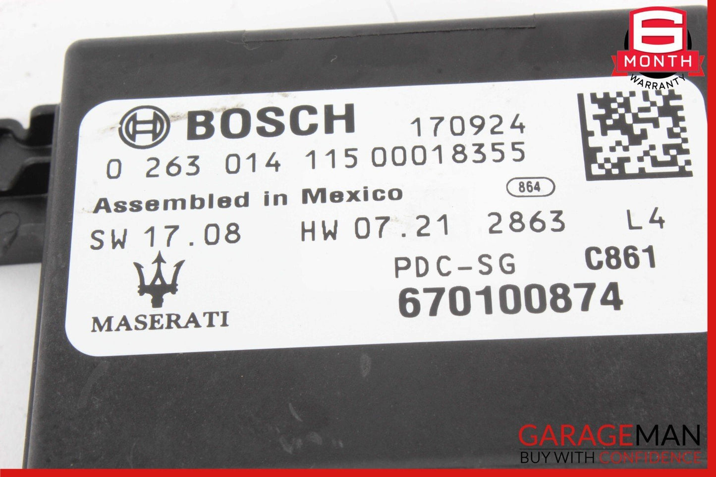 17-20 Maserati Levante M161 Park Parking Assist Control Module 670100874 OEM