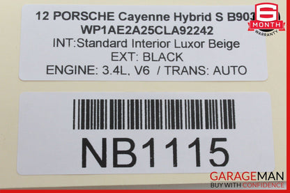 11-18 Porsche Cayenne 958 S Rear Left Side Door Window Regulator Motor Unit OEM