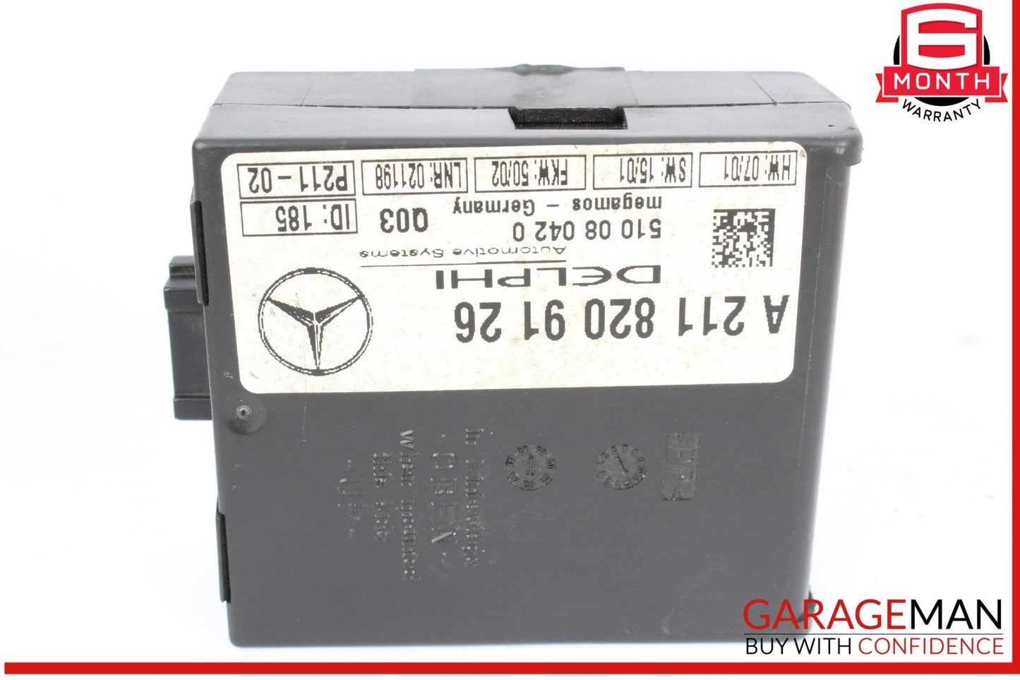 00-12 Mercedes R230 SL500 C230 S430 E320 Anti Theft Alarm Module 2118209126 OEM