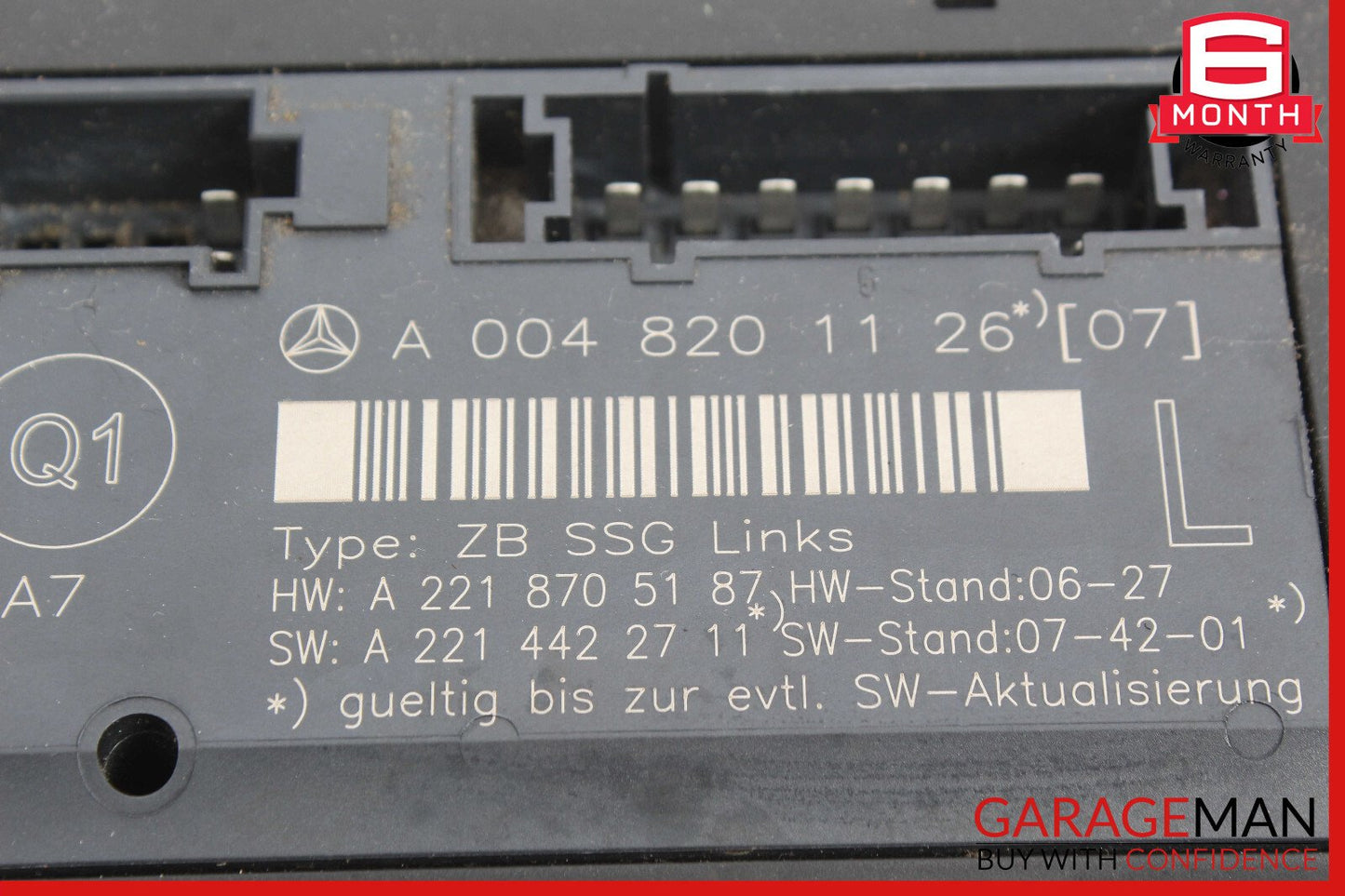 07-13 Mercedes W221 S550 S350 S63 S65 AMG Front Left Under Seat Controller Unit