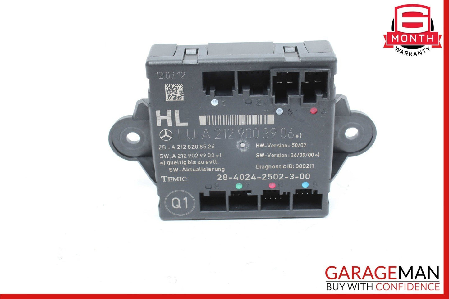 08-18 Mercedes W204 C250 C63 AMG E350 Rear Left Side Door Control Module OEM