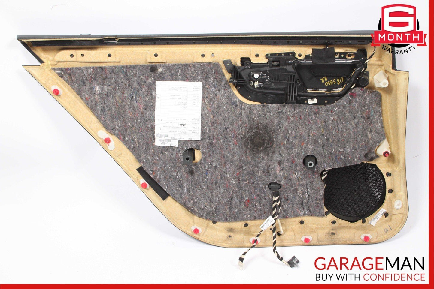 07-09 Mercedes W221 S550 Rear Right Complete Interior Door Panel Cover Black OEM
