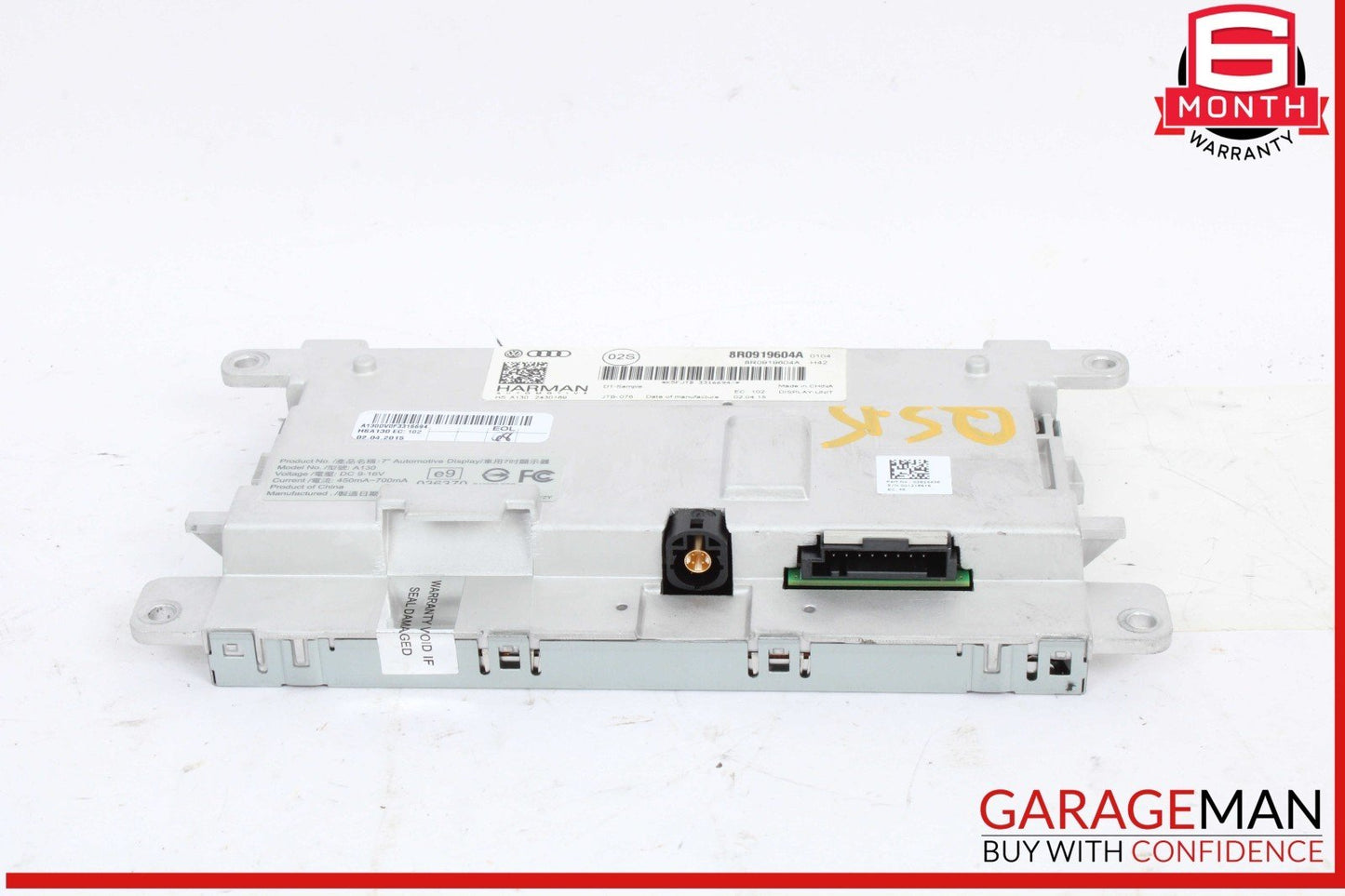 09-17 Audi Q5 S4 Front Dashboard Info Navigation Display Screen Monitor OEM