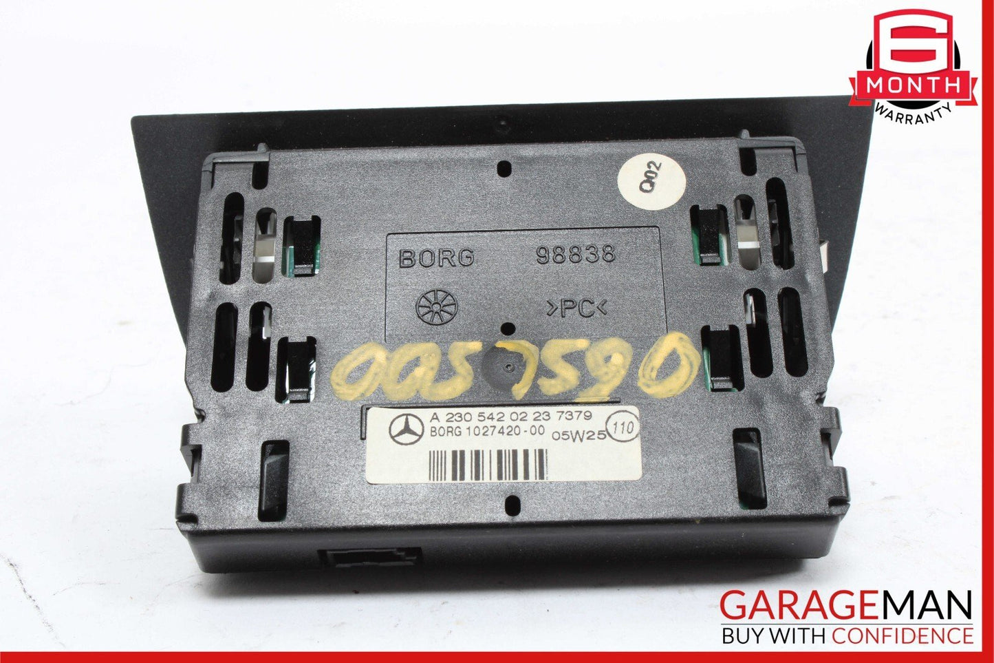 03-12 Mercedes R230 SL500 SL550 Rear Parktronic Buzzer Display PDC Gray OEM
