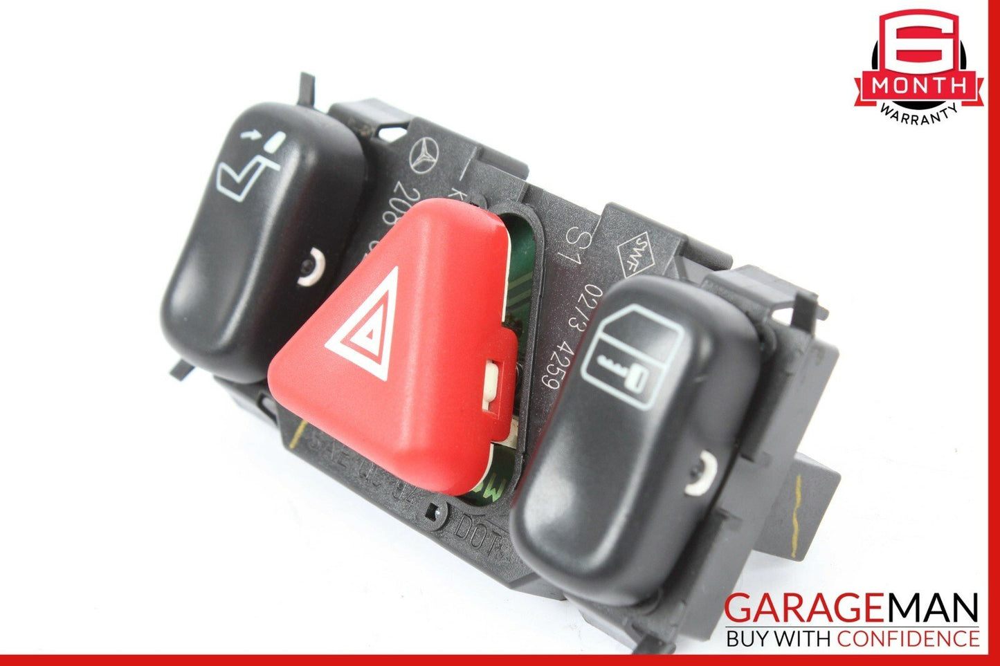 98-02 Mercedes E430 CLK430 Hazard Light Door Lock Switch Control Panel