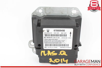 14-17 Maserati Quattroporte M156 Restraint Sensor Control Module Unit 670009490