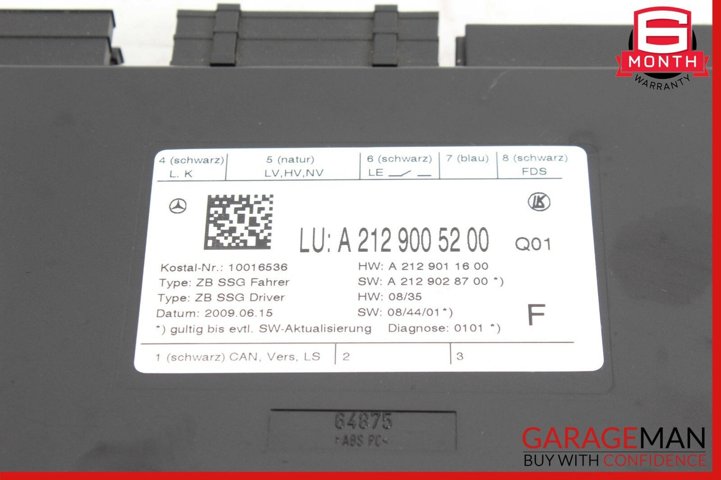 08-18 Mercedes W212 E550 SLK250 C250 Front Left Side Seat Control Module Unit