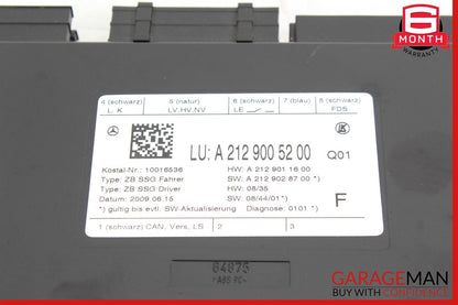 08-18 Mercedes W212 E550 SLK250 C250 Front Left Side Seat Control Module Unit