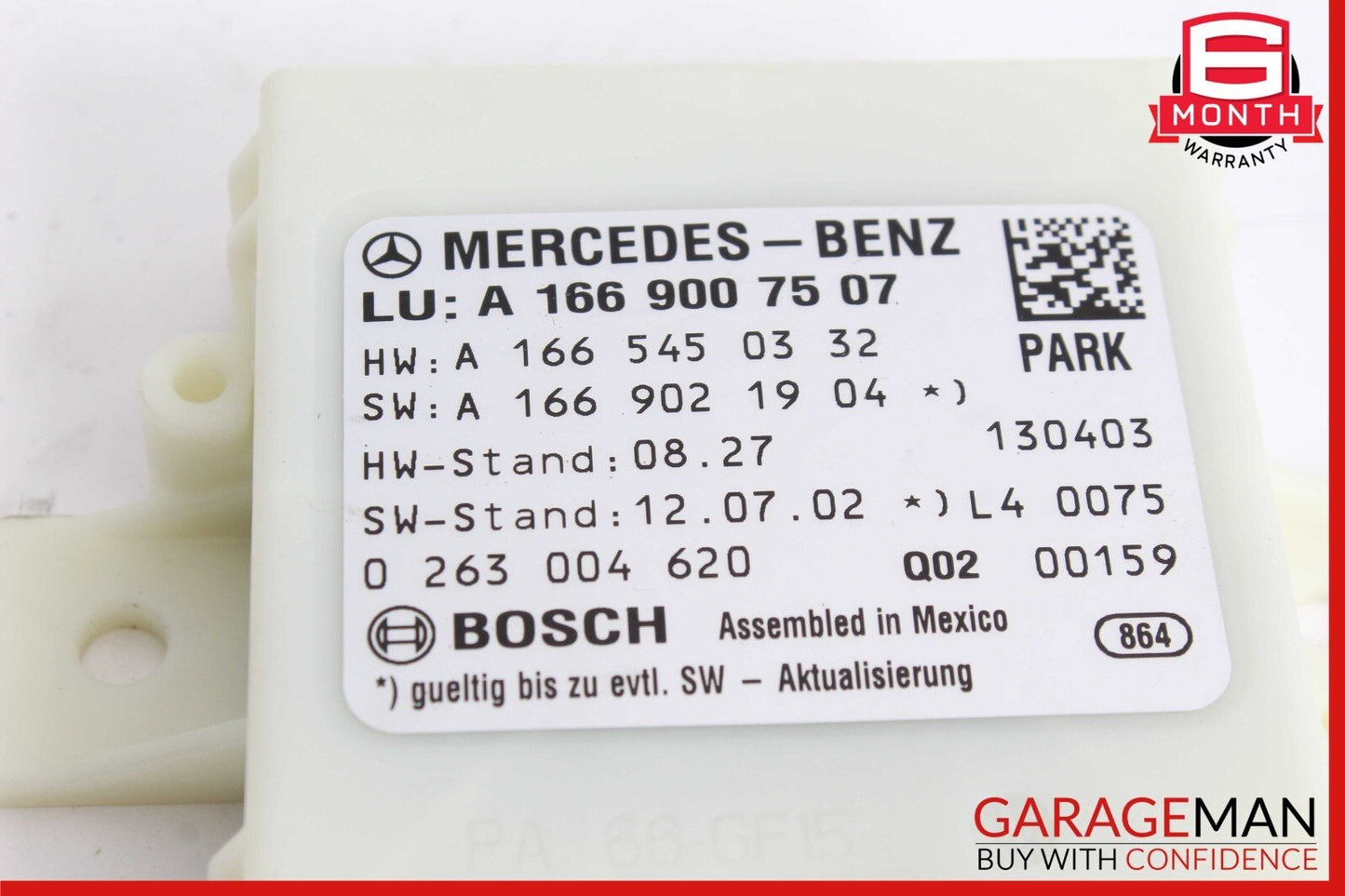 13-16 Mercedes X166 GL450 ML550 Park Assist Parktronic Sensor Module Control OEM