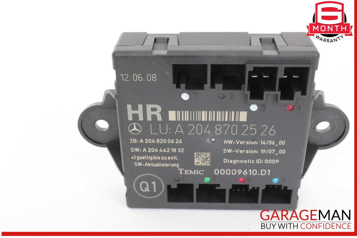08-18 Mercedes W204 C300 GLK350 C250 Rear Right Side Door Control Module OEM