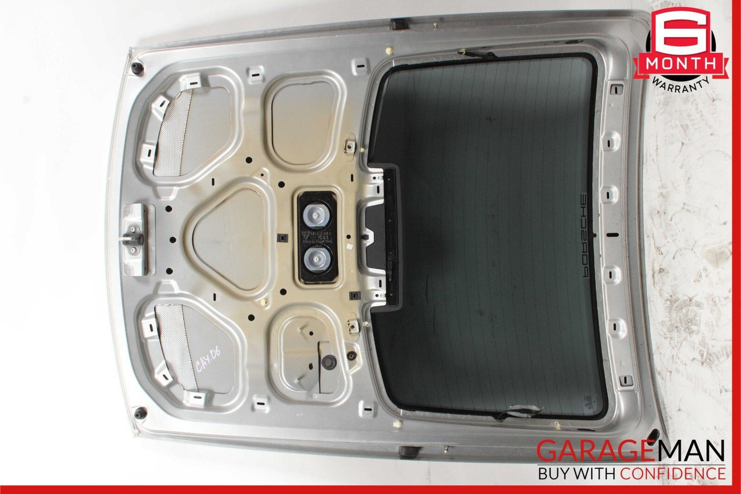 06-08 Porsche Cayman 987 Rear Trunk Glass Hatch Tail Gate Panel Assembly Silver
