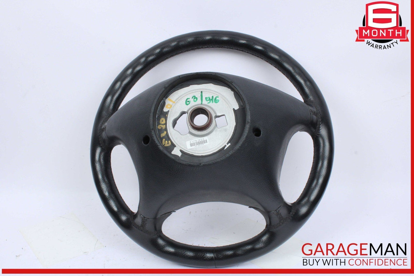00-03 Mercedes W210 E320 E430 CLK320 4 Spoke Driver Steering Wheel Black OEM