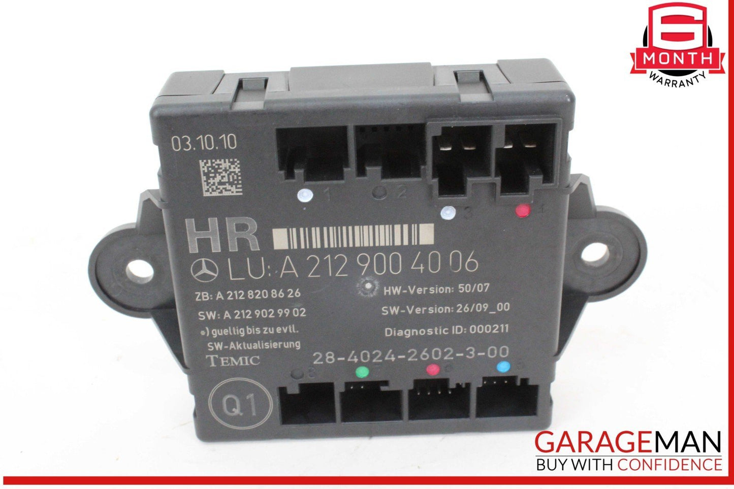 08-18 Mercedes W204 C300 Rear Right Side Door Control Module 2129004006 OEM