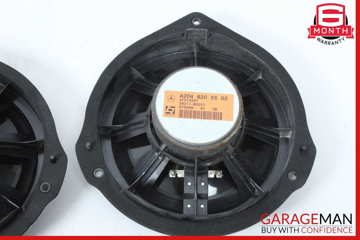 08-18 Mercedes W204 C300 4MATIC Front Door Audio Speaker Logic 7 Set of 2 Pc