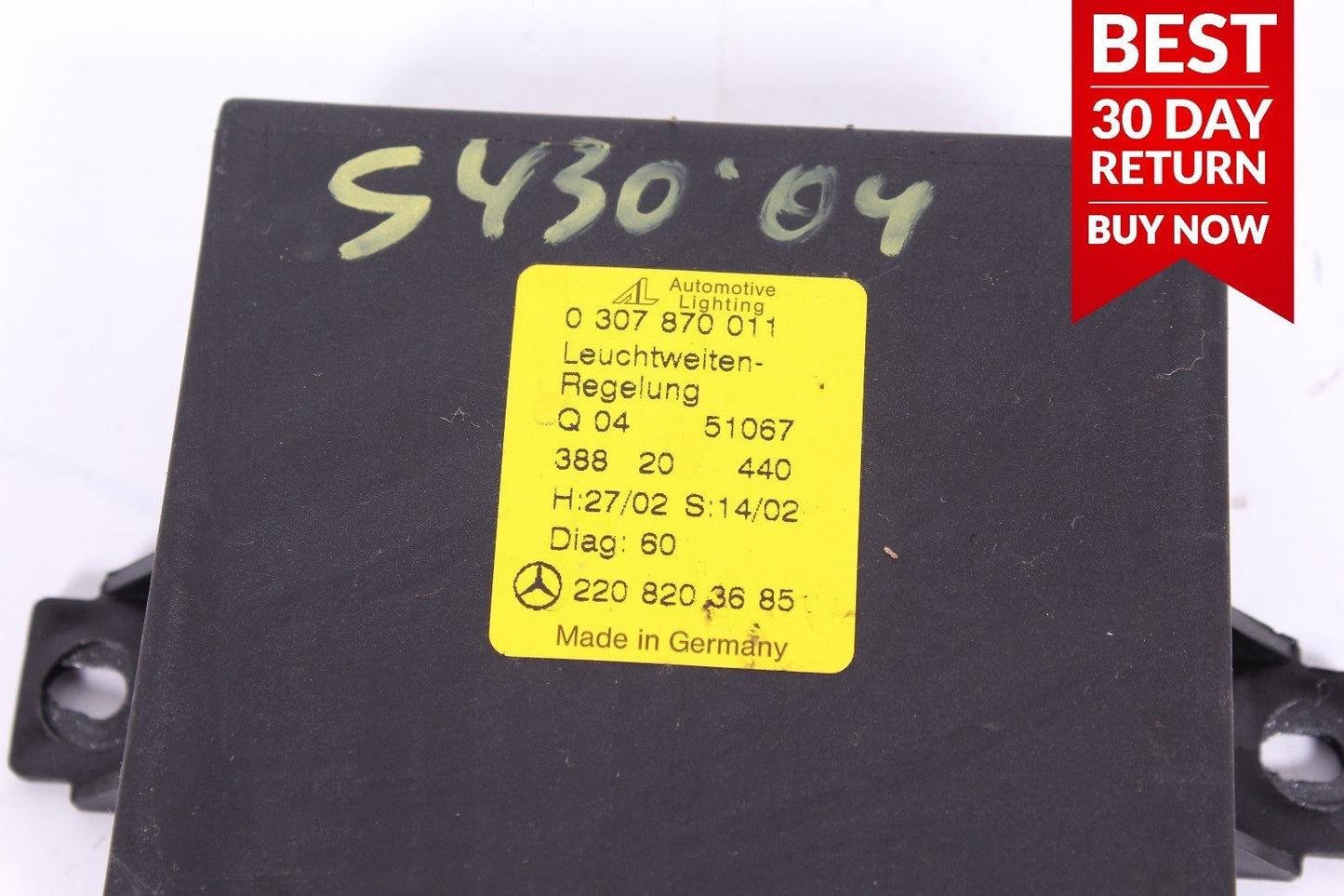 03-06 Mercedes W220 S430 S500 Headlight Head Lamp Control Module 2208203685 A63