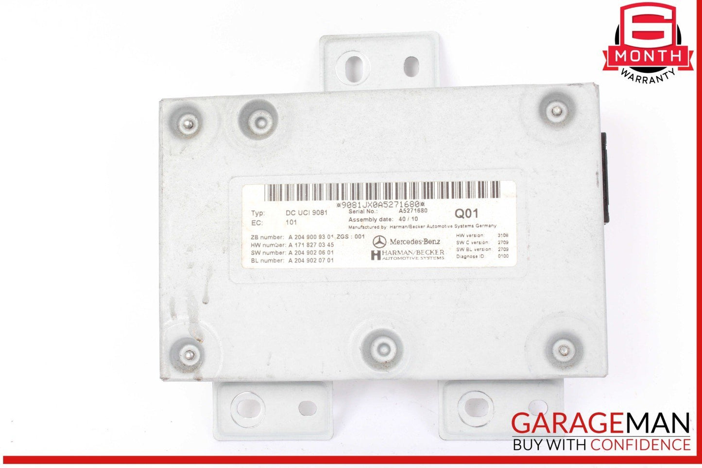 06-14 Mercedes W221 S400 Hybrid Communication Interface Ipod Control Module Unit