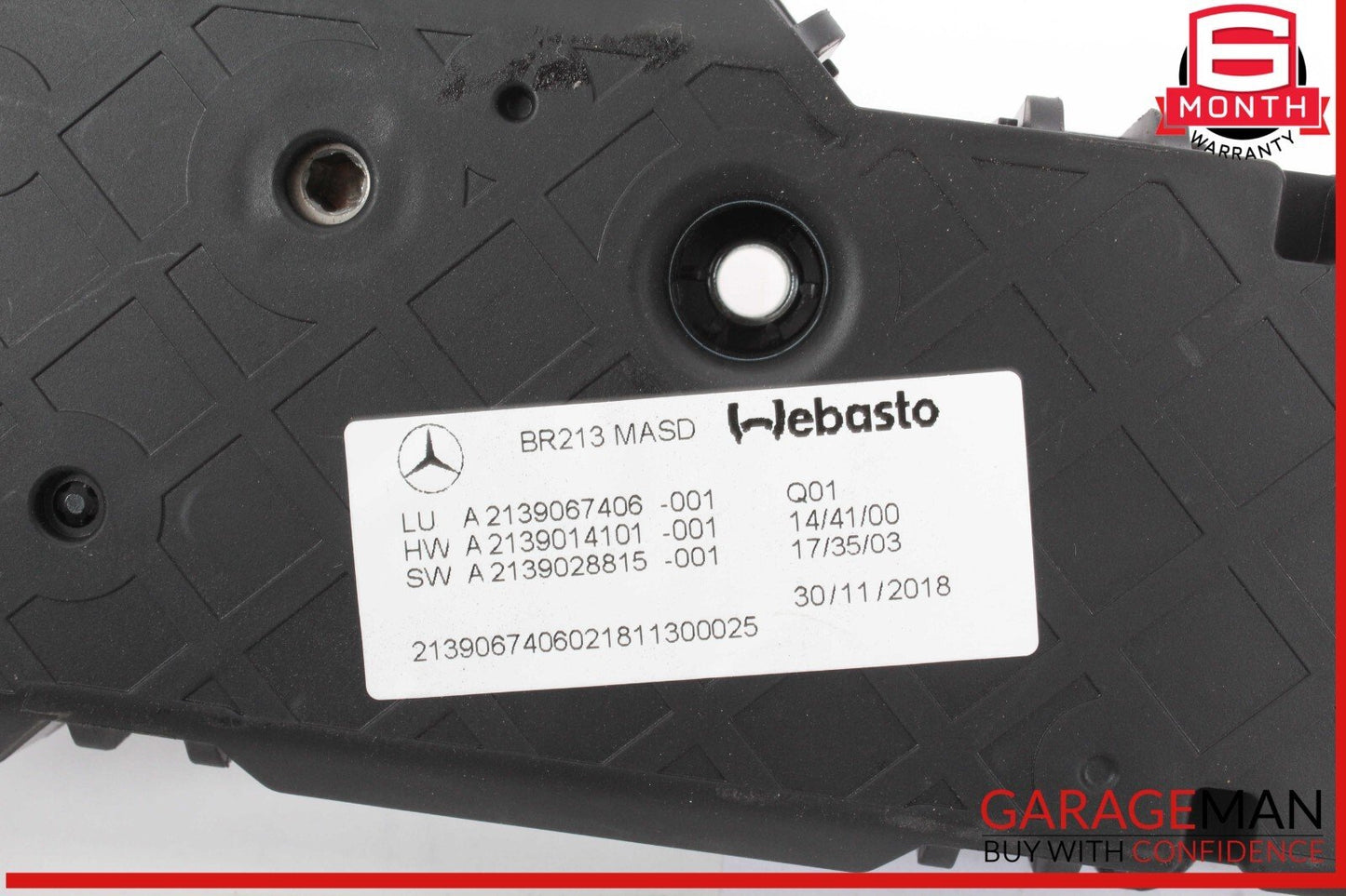 17-19 Mercedes W213 E300 Panoramic Sun Roof Sunroof Moon Roof Moonroof Motor OEM
