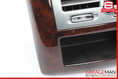 07-13 Mercedes W221 S550 Rear Center Console AC A/C Air Vent Trim Panel Wood