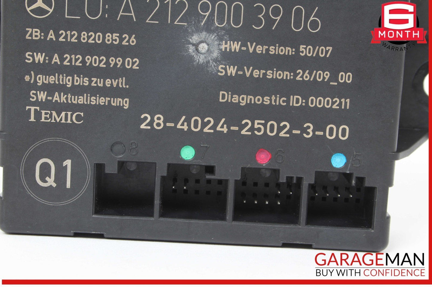 08-18 Mercedes W212 E350 Rear Left Driver Side Door Control Module 2129003906