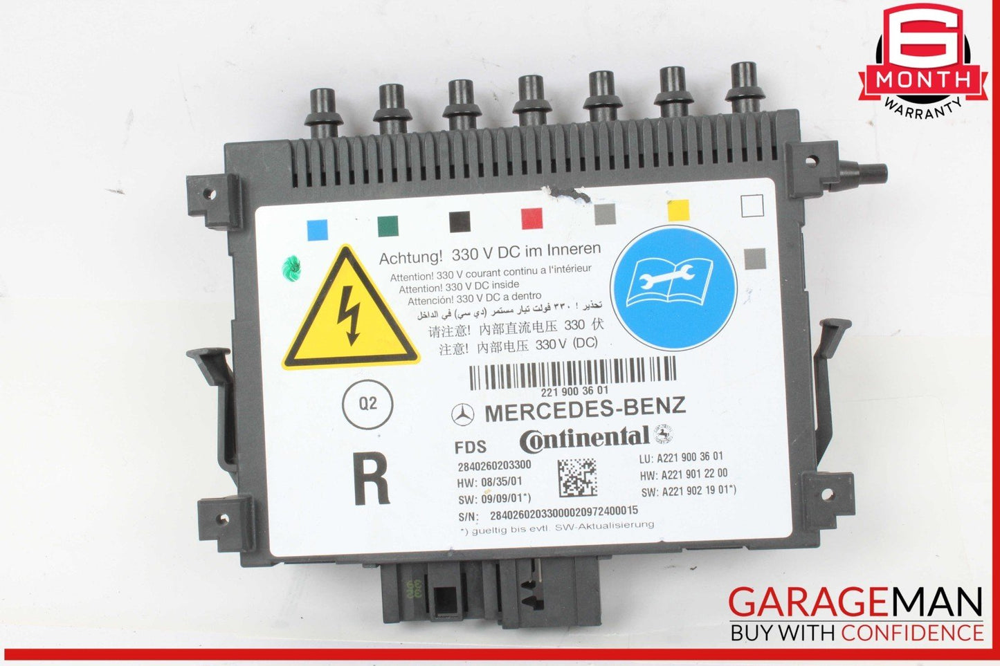 10-13 Mercedes W221 S400 Hybrid Front Right Seat Dynamic Lumbar Control Module