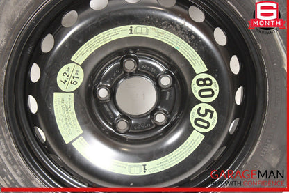 08-14 Mercedes W204 C250 C300 Emergency Spare Tire Donut Wheel Rim 125 90 16"