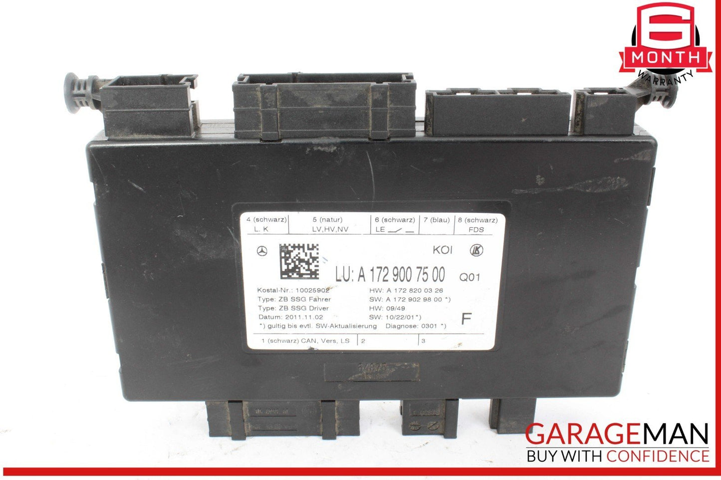 10-18 Mercedes W212 E350 Front Left Side Seat Control Module 1729007500 OEM