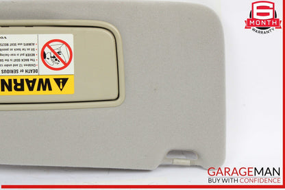 05-09 Volvo S60 Front Right Passenger Side Sun Visor Gray OEM