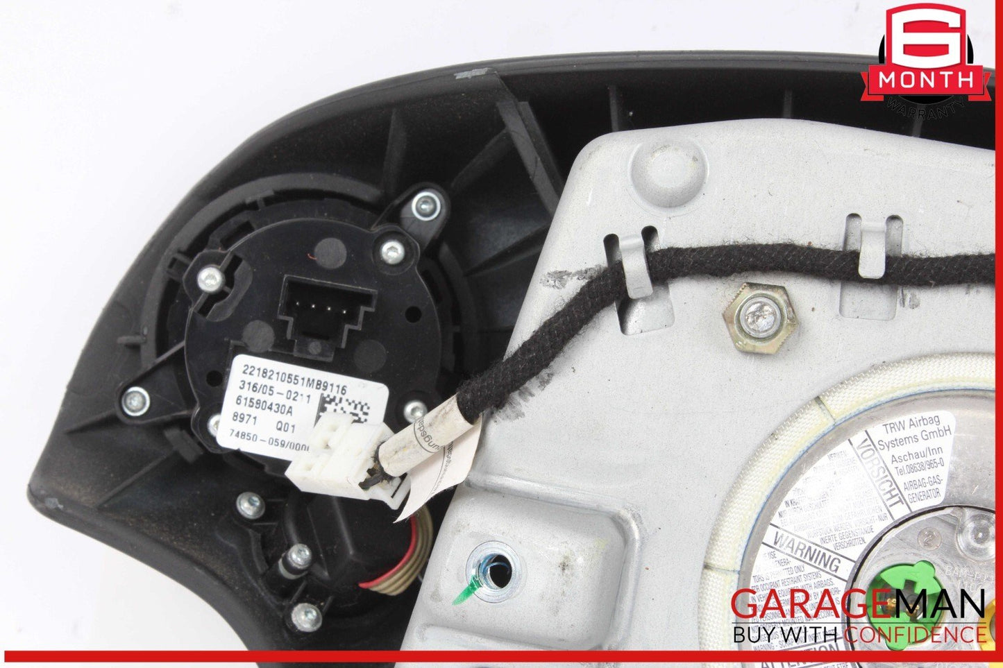 07-10 Mercedes W221 S550 CL550 Steering Wheel Airbag Air Bag Assembly Black OEM
