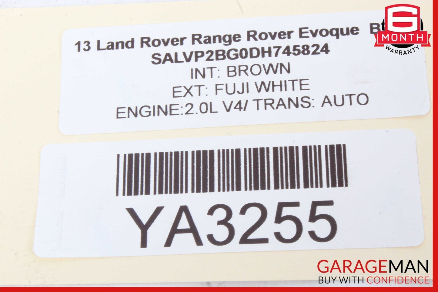 12-19 Land Rover Range Rover Evoque L538 Rear Seatbelt Seat Belt Retractor Black
