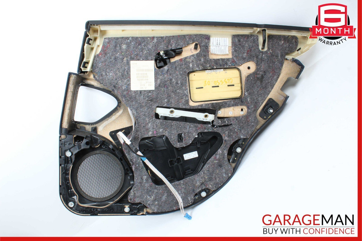 06-11 Mercedes W219 CLS550 CLS500 Rear Left Side Interior Door Panel Black OEM