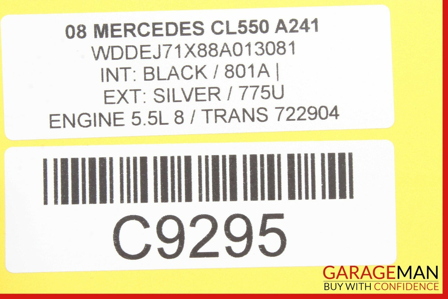 07-09 Mercedes W216 CL550 S550 Windshield Night Vision Camera 2218203210 OEM